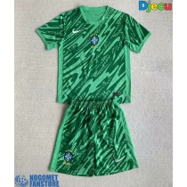 Brazil Golmanski Domaci Dres za djecu Copa America 2024 Kratak Rukav (+ Kratke hlače)